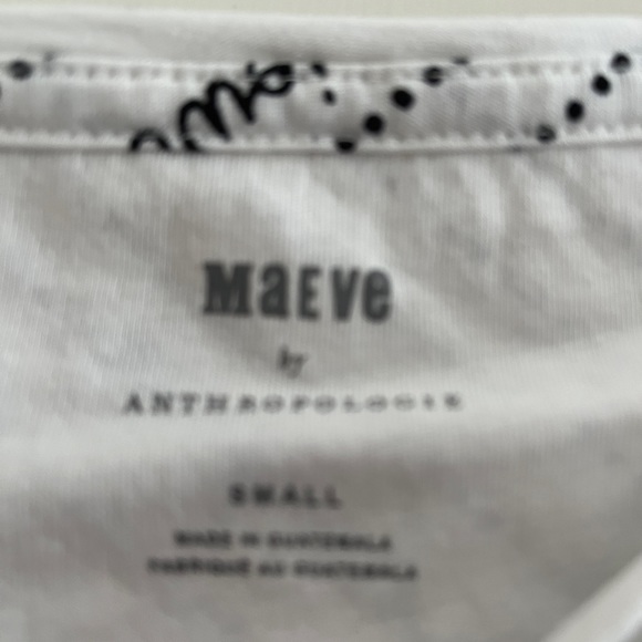 Anthropologie Maeve White Bonjour Drawstring Hem Top Size Small. NWT - Picture 3 of 5